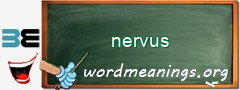 WordMeaning blackboard for nervus